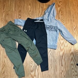 Under Armour Kids' Black and Olive Joggers